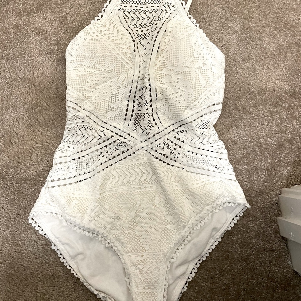 Becca one piece lace bathing suit